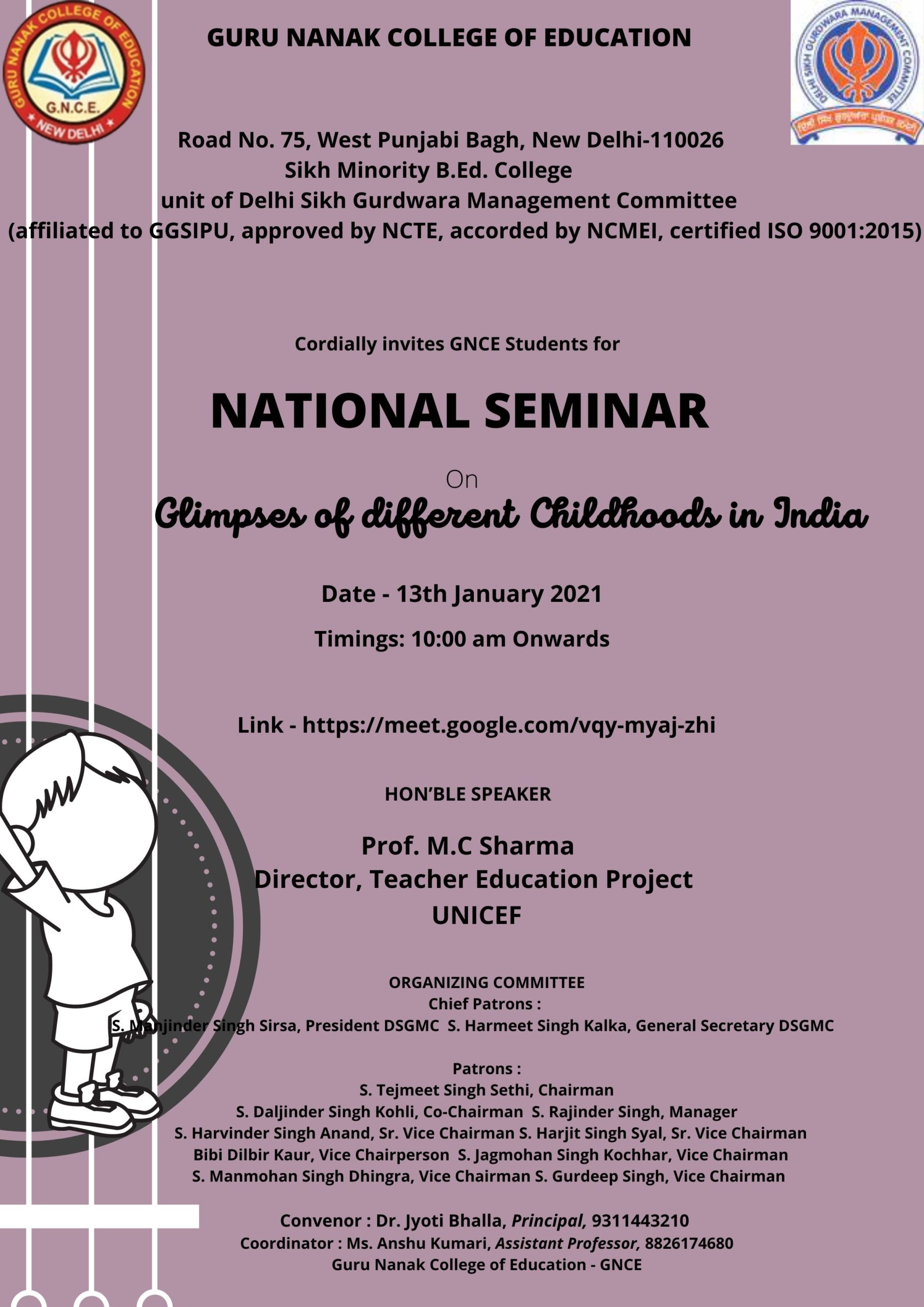 National Seminar_Glimpses of Childhood
